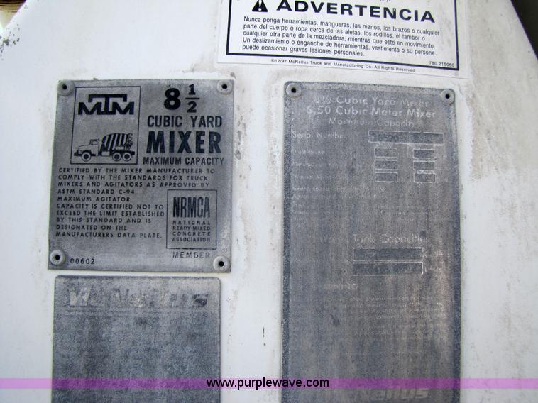 image for item 7176 1987 Volvo Autocar concrete truck