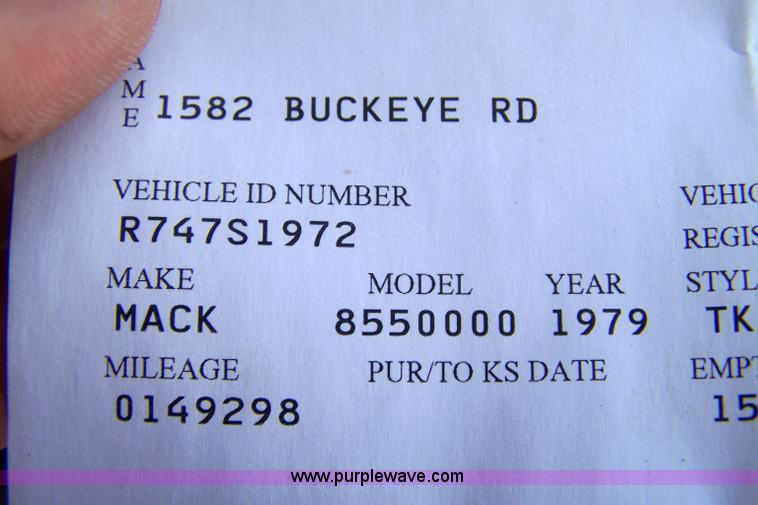 image for item 8268 1979 Mack truck