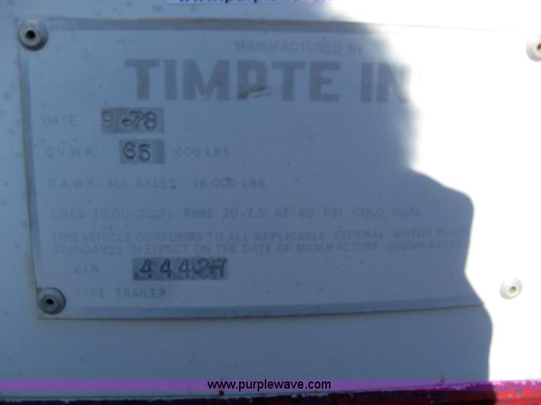 image for item 6142 1978 Timpte grain trailer
