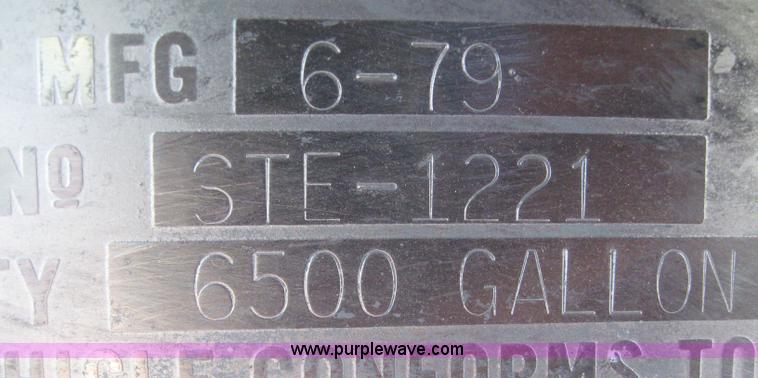 image for item 6162 1979 Stainless Tank and Equipment tanker