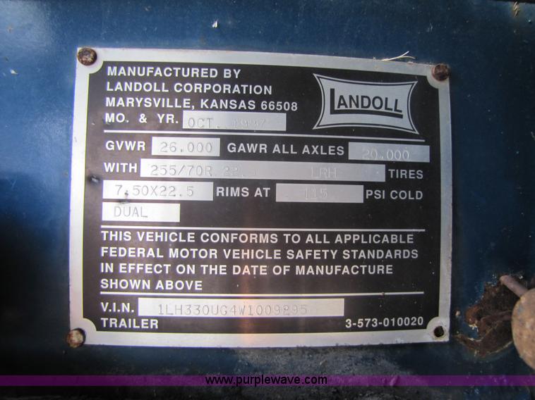 image for item 7240 1998 Landoll Haulall trailer