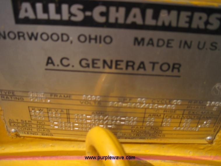 image for item 4463 Allis-Chalmers 200KW generator
