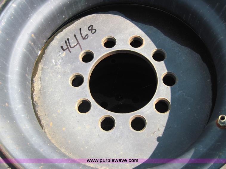 image for item 4468 (2) Michelin 445/65R19.5 tires on 10 bolt rims