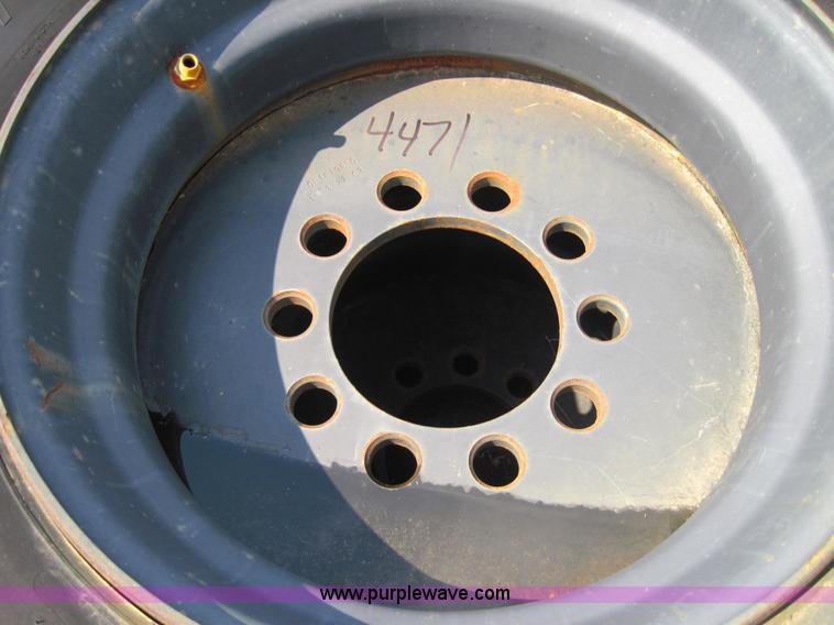 image for item 4471 (2) Michelin 445/65R19.5 tires on 10 bolt rims