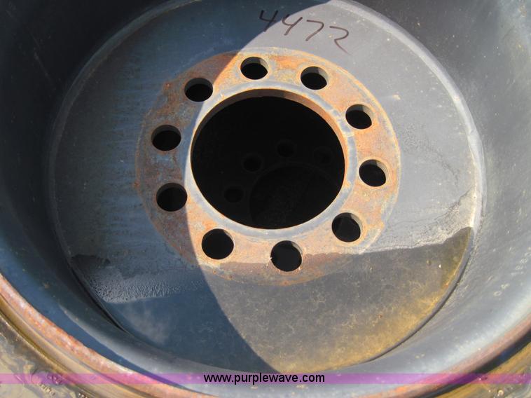 image for item 4472 (2) Michelin 445/65R19.5 tires on 10 bolt rims