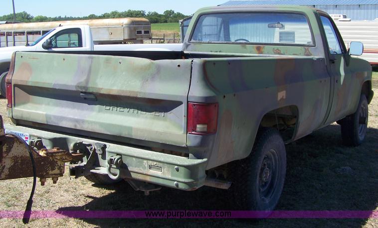 image for item 4128 1984 Chevrolet D30 Military pickup truck