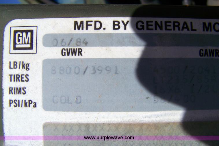 image for item 4128 1984 Chevrolet D30 Military pickup truck