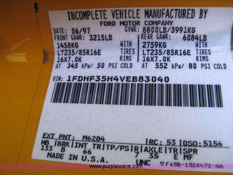 image for item 4824 1997 Ford F350XL pickup truck