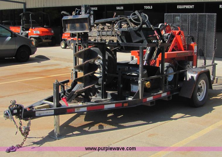 image for item 4828 2004 Powerhouse Pro mini skid-steer loader with attachments and customer trailer