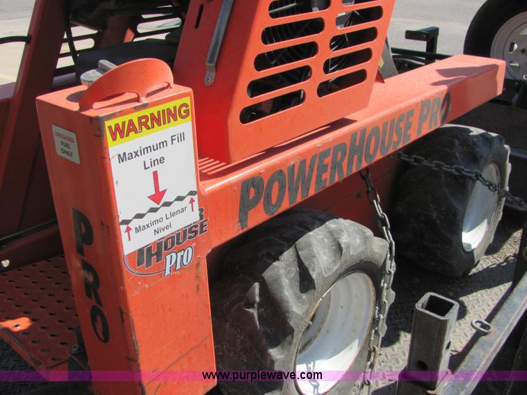 image for item 4828 2004 Powerhouse Pro mini skid-steer loader with attachments and customer trailer