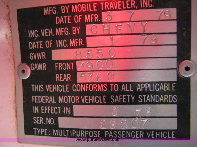 image for item 5064 1979 Chevrolet Van 30AM