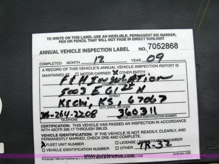 image for item 5081 1990 Shopbuilt gooseneck trailer