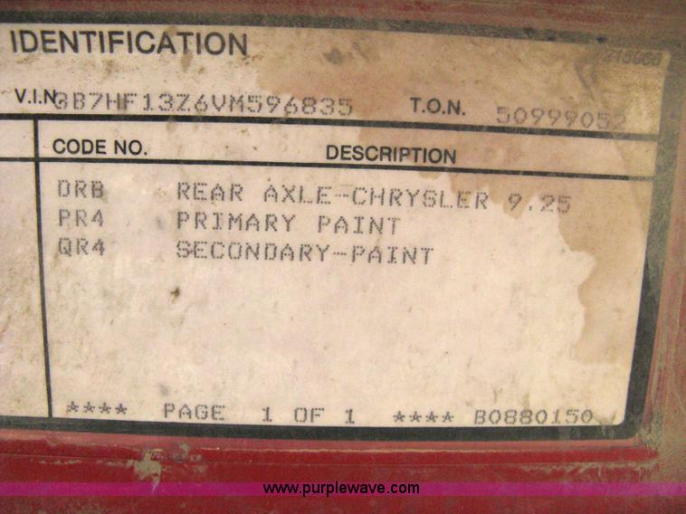 image for item 5098 1997 Dodge Ram 1500 extended-cab pickup