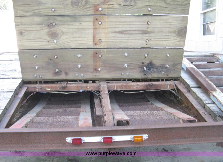 image for item 5103 1977 homebuilt gooseneck, flat-bed, tandem axle trailer