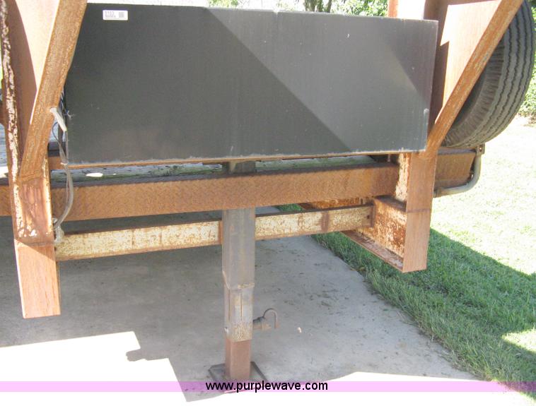 image for item 5103 1977 homebuilt gooseneck, flat-bed, tandem axle trailer