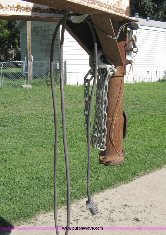 image for item 5103 1977 homebuilt gooseneck, flat-bed, tandem axle trailer