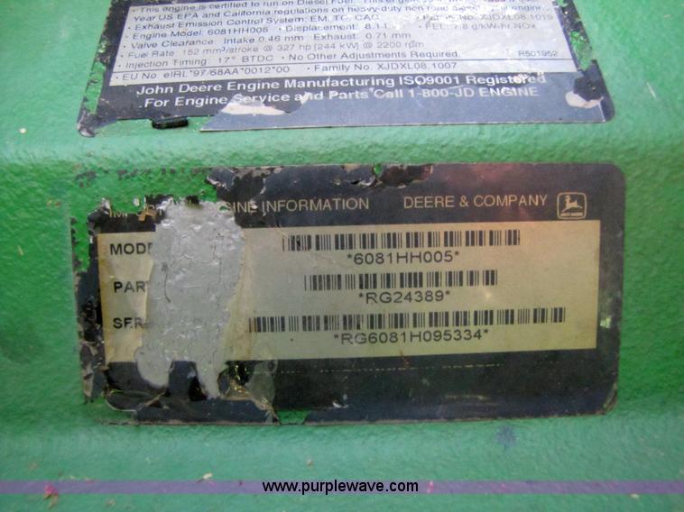 image for item 3071 2000 John Deere 9750STS RWA combine