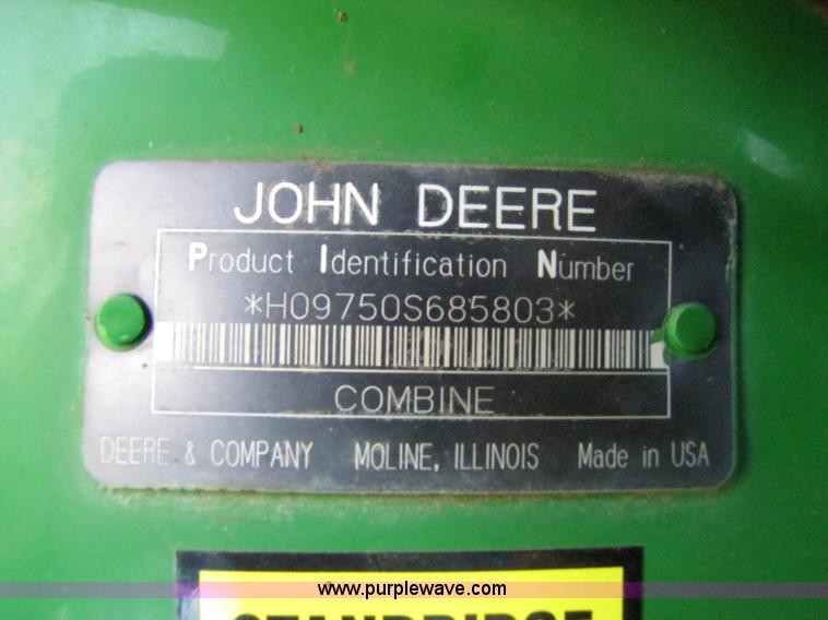 image for item 3071 2000 John Deere 9750STS RWA combine