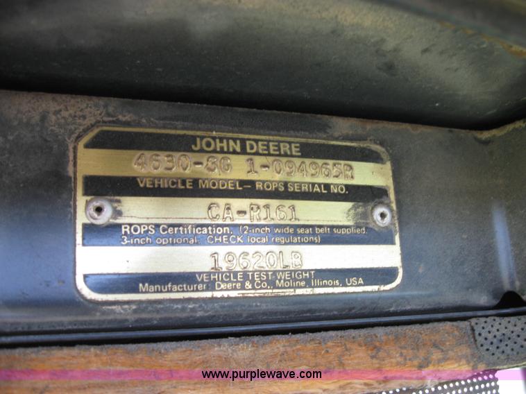 image for item 2655 1976 John Deere 4630 tractor