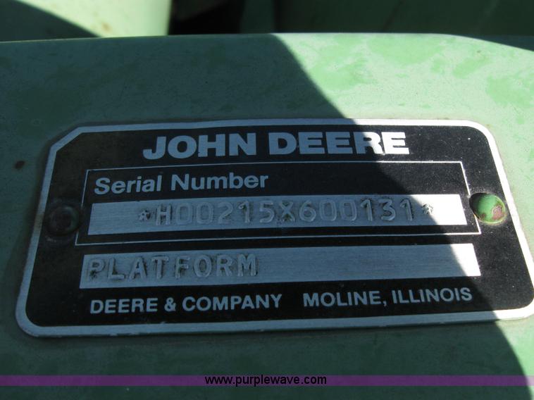 image for item 2677 John Deere 215 platform header
