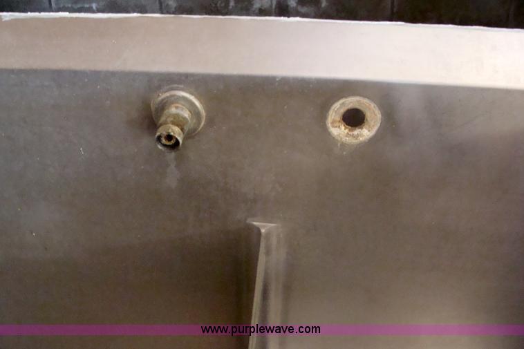 image for item 2600 Stainless steel double deep sink with drain board