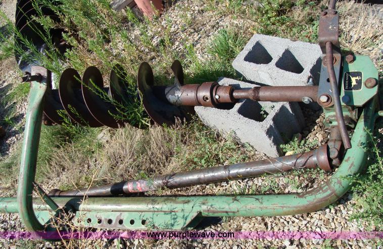 image for item 2602 John Deere three point posthole digger with 12"W bit
