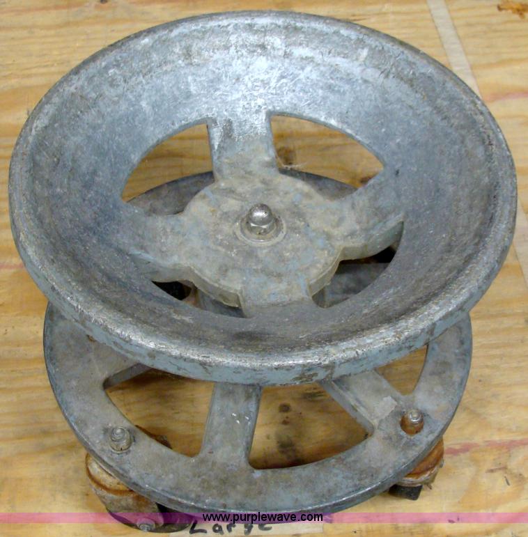 image for item 2606 Hobart slicer and mixing bowl stand on wheels