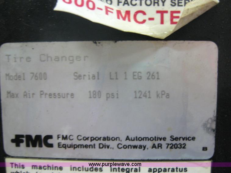 image for item 2718 FMC 7600 dual power/mag tire changer