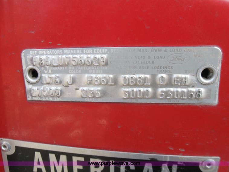 image for item 5450 1969 Ford Super Duty fire truck