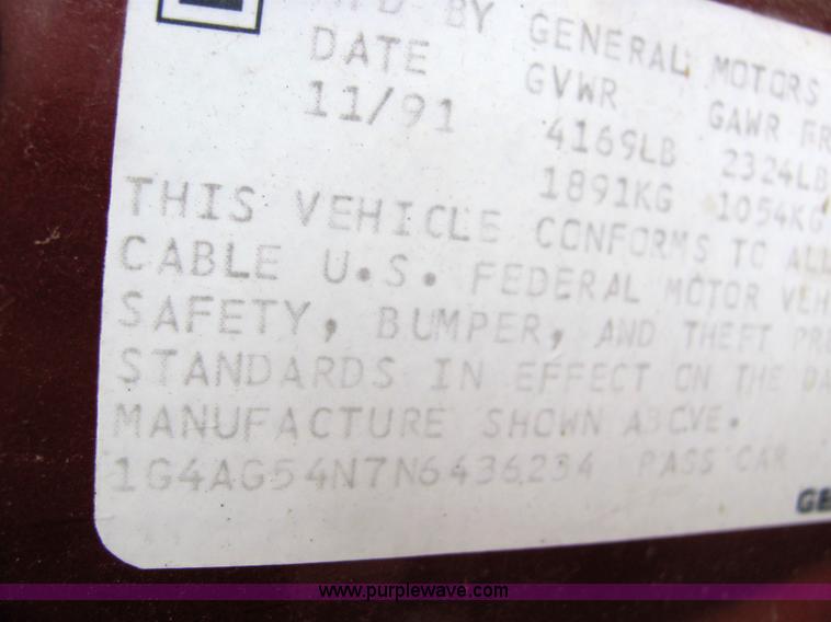 image for item 6814 1992 Buick Century Special Edition