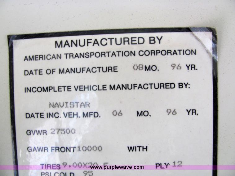 image for item 6815 1996 American Transportation Corp 3800 65-passenger bus