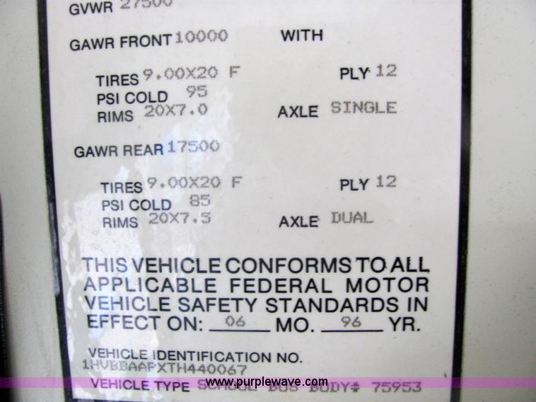 image for item 6815 1996 American Transportation Corp 3800 65-passenger bus