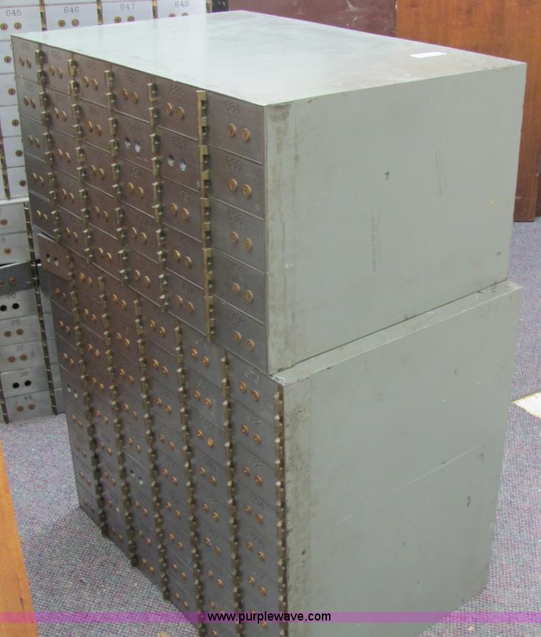 image for item 6828 (11) safety deposit box cabinets
