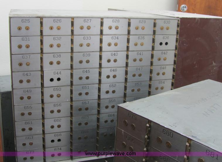 image for item 6828 (11) safety deposit box cabinets