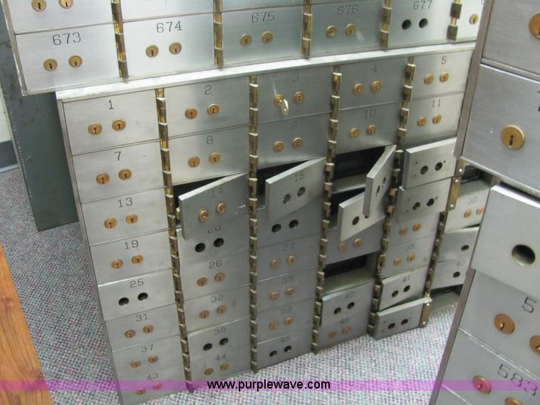 image for item 6828 (11) safety deposit box cabinets