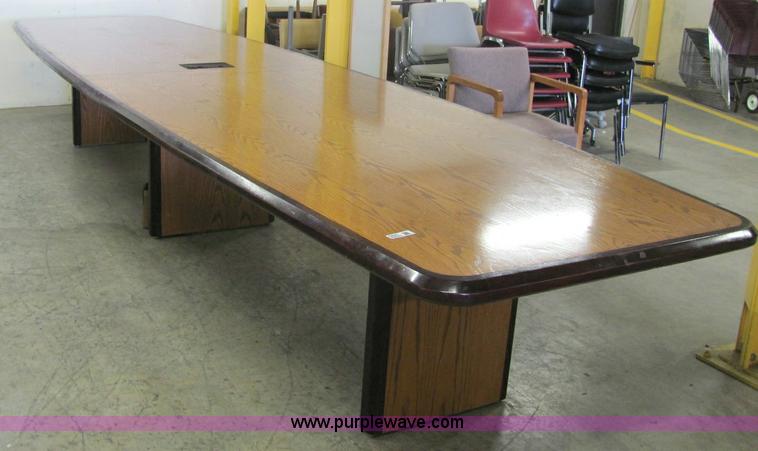image for item 6895 16' solid wood conference table