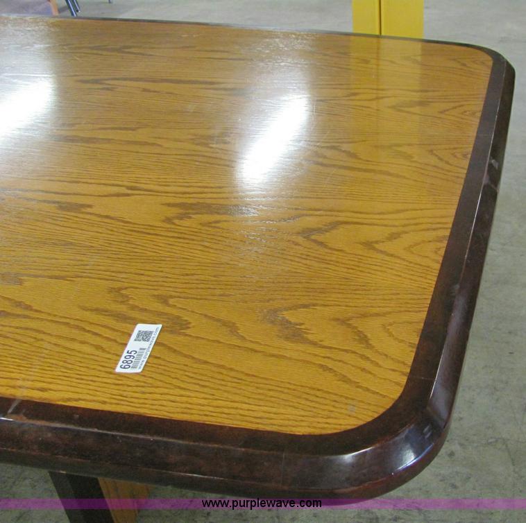 image for item 6895 16' solid wood conference table