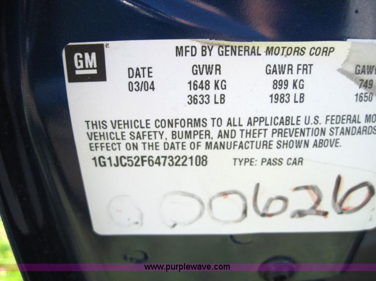 image for item 4042 2004 Chevrolet Cavalier