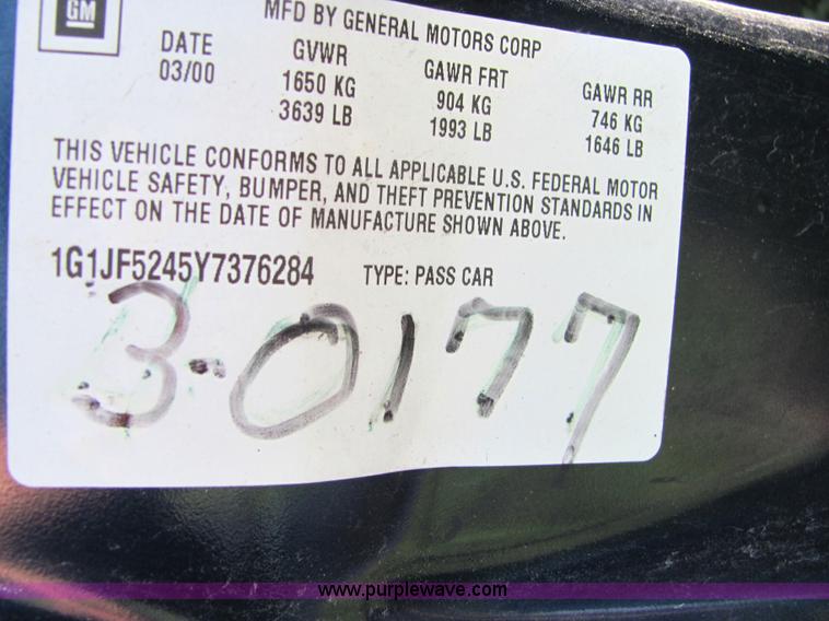 image for item 4058 2000 Chevrolet Cavalier