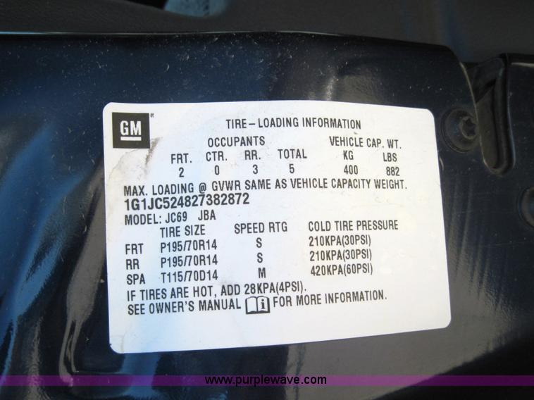 image for item 4129 2002 Chevrolet Cavalier