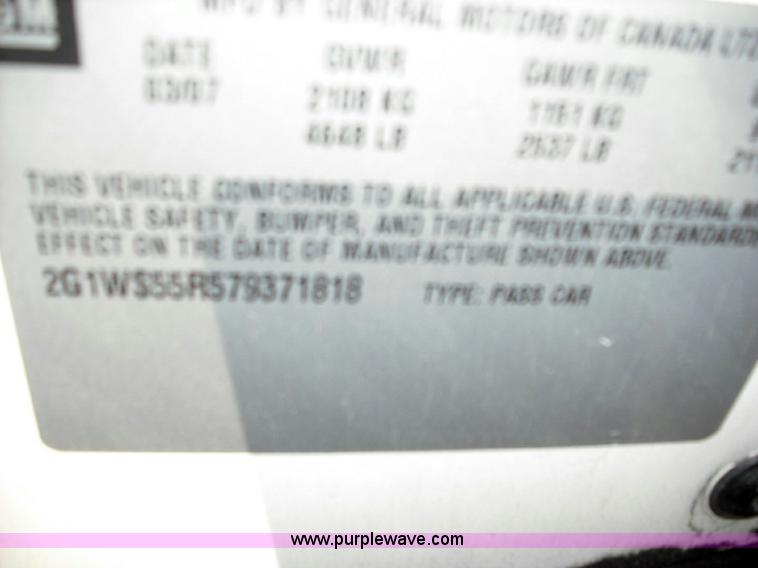 image for item 3626 2007 Chevrolet Impala Police