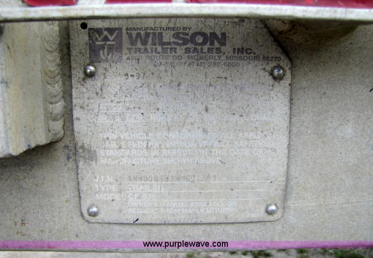 image for item 3504 1998 Wilson 48' flatbed trailer