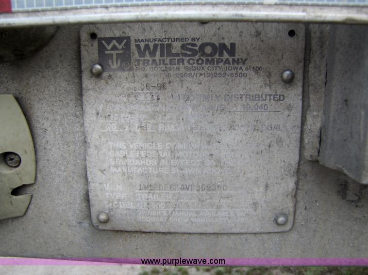 image for item 3505 1997 Wilson 48' flatbed trailer