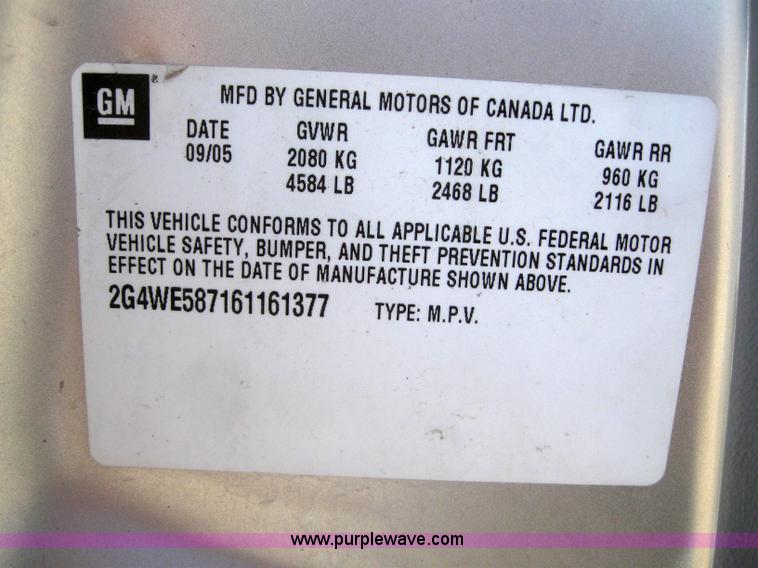image for item 6177 2006 Buick Lacrosse