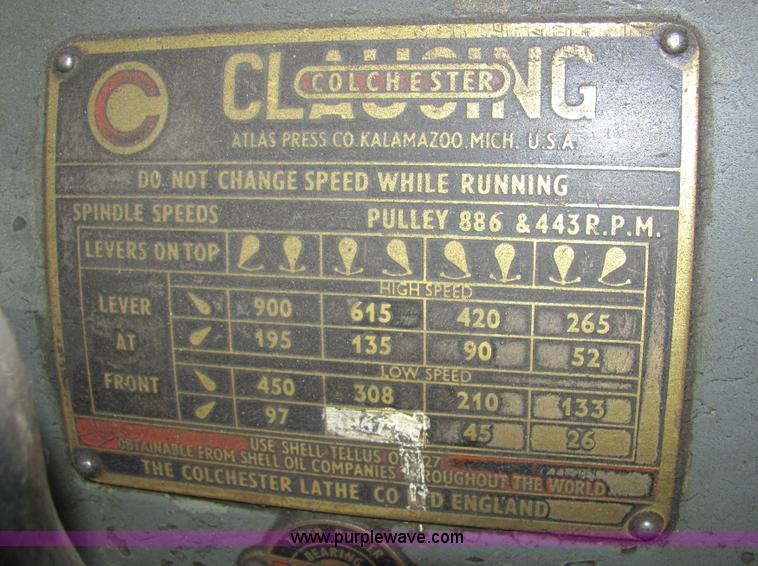 image for item 2118 Clausing Colchester ED3012 3hp lathe