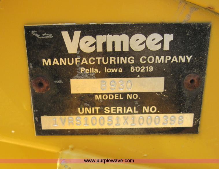 image for item 4189 Vermeer B930 backhoe assembly