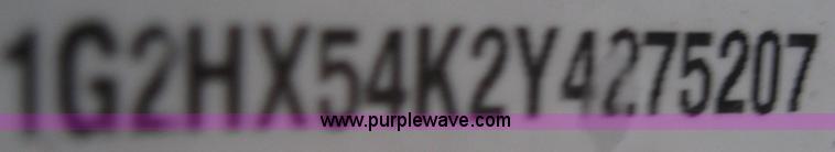 image for item 2772 2000 Pontiac Bonneville SE Non-repairable certificate, parts only