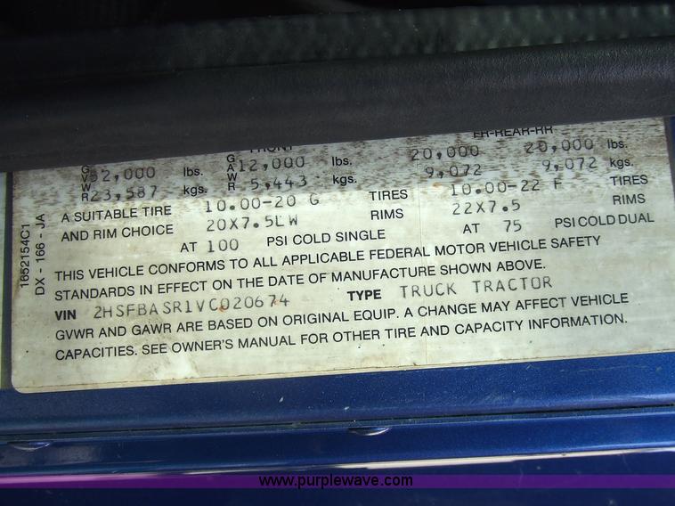 image for item 5050 1997 International Series 9300 semi truck