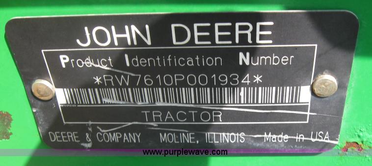 image for item 2547 1997 John Deere 7610 tractor