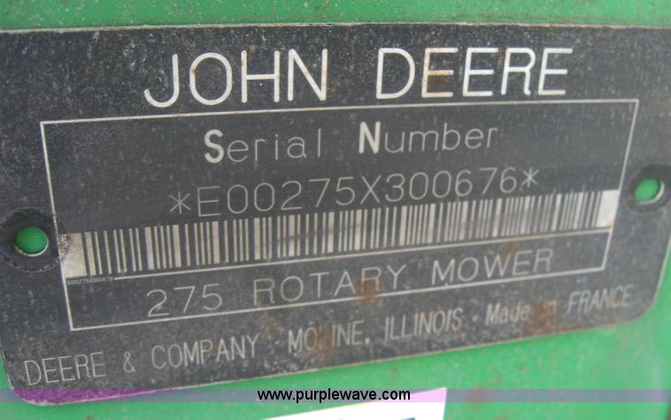image for item 2551 John Deere 275 disk mower